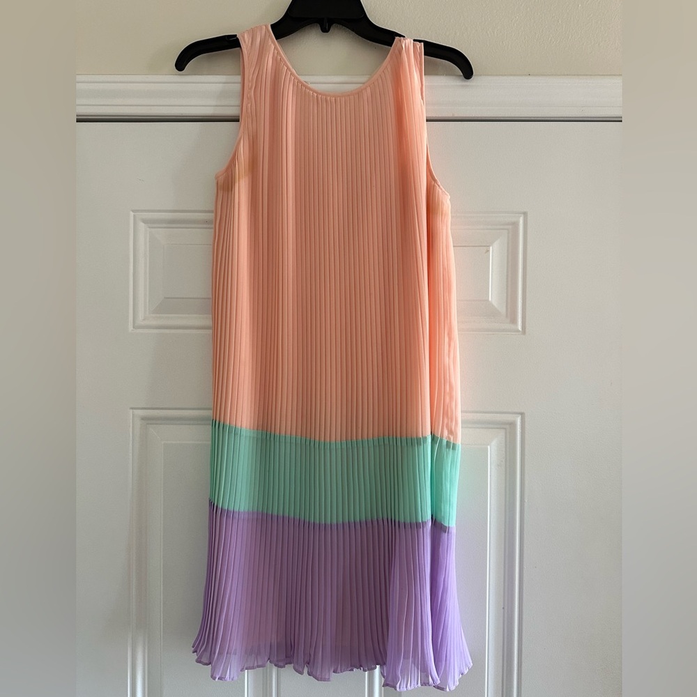 Pastel color mini dress